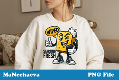 Funny Back to School PNG | Wiped Starting Fresh Design Product Image 1