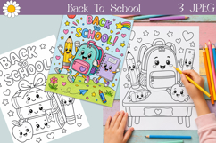 Back To School Coloring | Cute Kids Pages Product Image 1