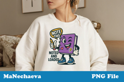 Funny Notebook Sublimation PNG | Noted and Loaded Product Image 1