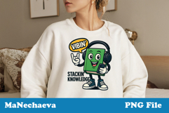 Funny Book Sublimation PNG | Vibin’ Back to School Product Image 1