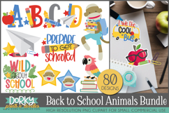 Back to School Animals &amp; Alphabet Clipart Bundle Product Image 1