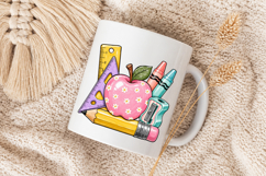 Back To School Apple PNG, Teacher Supplies Design Product Image 4