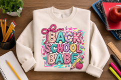 back to school babe, back to school png, school shirt design, teacher sublimation, student shirt png, classroom decor, school supplies png, first day school, school t shirt, school sublimation