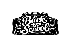 Back to School Backpack Typography Horizontal Design Product Image 1