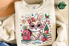 Back to School Bunny Sublimation Png Product Image 3