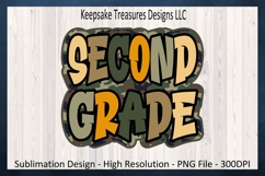 Second Grade, Back To School, Sublimation T-Shirt Design Png Product Image 1
