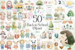 Back to School Clipart Sublimation Bundle Product Image 1