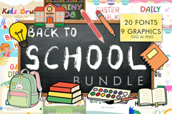 Back to School Fonts &amp; Graphics Bundle Product Image 1