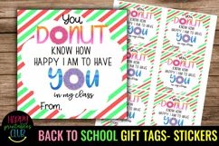 Donut Back to School Gift Tags I First Day School Gift Tag Product Image 1