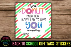 Donut Back to School Gift Tags I First Day School Gift Tag Product Image 2