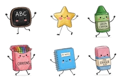 Back to School Hand-Drawn Clipart Bundle Product Image 3