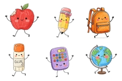 Back to School Hand-Drawn Clipart Bundle Product Image 4
