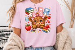 Back to School Highland Cow PNG Product Image 2