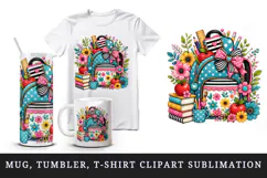 Back to school tumbler, mug wrap, clipart sublimation design Product Image 1