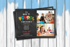 Promote your back to school mini sessions with this modern photography template. Perfect for photographers, studios, and seasonal school promotions.