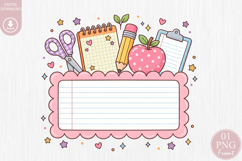 Back to School Monogram Sublimation PNG Product Image 1