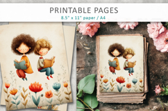 Vintage Children Illustration, Old Paper Junk Journal Page Product Image 8