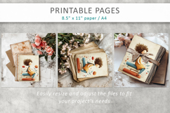 Vintage Children Illustration, antique paper design Product Image 8