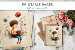 Vintage Children Illustration, Junk Journal Page Product Image 5