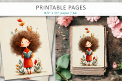 Vintage Children Illustration, old paper Product Image 3