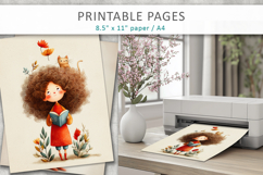Vintage Children Illustration, old paper Product Image 4
