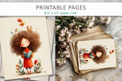Vintage Children Illustration, old paper Product Image 5