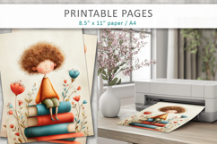 Vintage Children Illustration, school themed printable Product Image 4