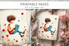 Vintage Children Illustration, antique school illustration Product Image 6