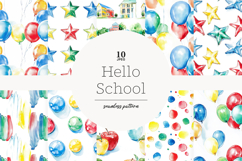 GlamArtZhanna, Back to school paper, School paper, School pattern, School background, Hello School paper, School Graphics, elementary school, study paper, study pattern, study background, Red green blue paper, Red green yellow, Bright paper