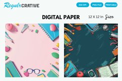 Back To School Digital Paper, Back To School Background Product Image 1