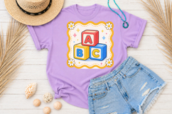 Back to School PNG, ABC Blocks Sublimation Design Product Image 3