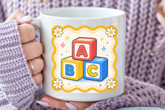 Back to School PNG, ABC Blocks Sublimation Design Product Image 5