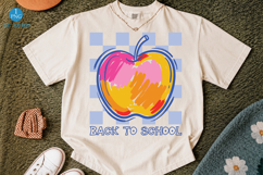 Back to School PNG Apple PNG, Sublimation Designs Product Image 1