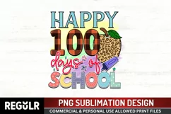 Happy 100 days of school Sublimation PNG Product Image 1