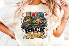 Back to School PNG Camo School Bus, Cute Animal First Day of Product Image 3