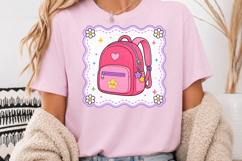 Back to School PNG, Cute Backpack Sublimation Design Product Image 4