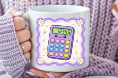 Back to School PNG, Cute Calculator Sublimation Design Product Image 5