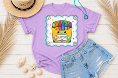 Back to School PNG, Cute Crayons Box Sublimation Product Image 3