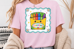 Back to School PNG, Cute Crayons Box Sublimation Product Image 4