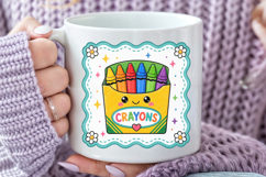 Back to School PNG, Cute Crayons Box Sublimation Product Image 5