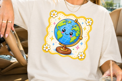 Back to School PNG, Cute Globe Sublimation Design Product Image 2