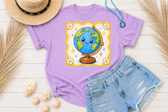 Back to School PNG, Cute Globe Sublimation Design Product Image 3