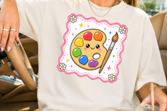 Back to School PNG, Cute Paint Palette Sublimation Product Image 2