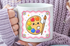 Back to School PNG, Cute Paint Palette Sublimation Product Image 5
