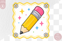 Back to School PNG, Cute Pencil Sublimation Design Product Image 1