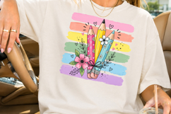 Back to School PNG, Cute Pencils Sublimation Design Product Image 2