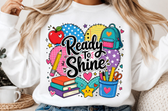 Back To School PNG, Ready To Shine School Shirt Design Product Image 2