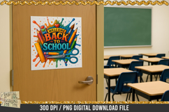 Welcome Back to School is a professional design that is available at 300dpi PNG to use for Sublimation, iron-on transfer, DTG Printing and normal printing.