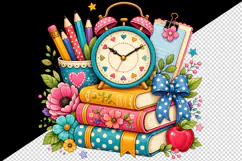 Back to school tumbler, mug wrap, clipart sublimation design Product Image 2