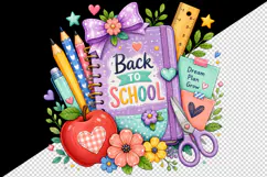 Back to school tumbler, mug wrap, clipart sublimation design Product Image 2